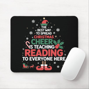 Mousepad Professor de Leitura Papai Noel Natal Alegria