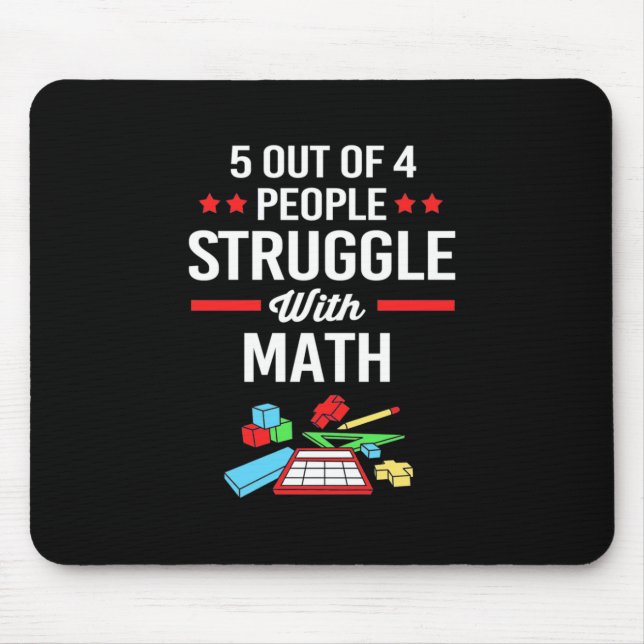Mousepad Professor De Matemática 5 Em 4 Pessoas (Frente)