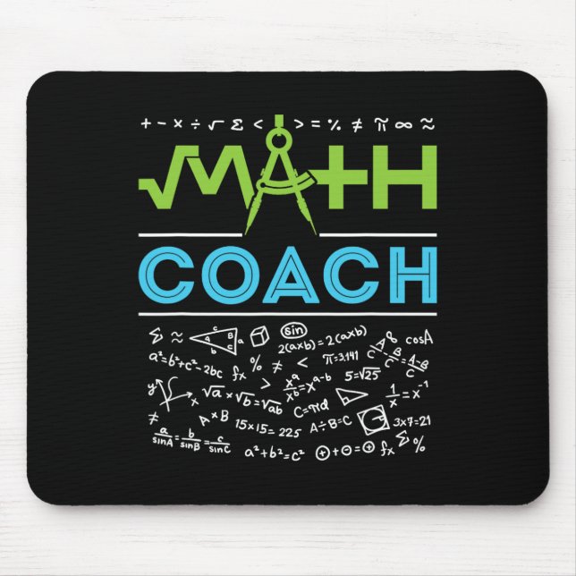 Mousepad Professor de Matemática Coach Agradecimento Volta  (Frente)