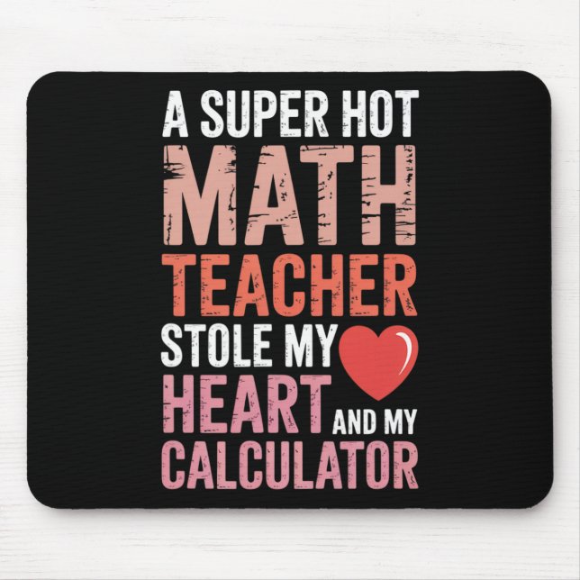 Mousepad Professor de Matemática Dia dos Namorados Equação  (Frente)