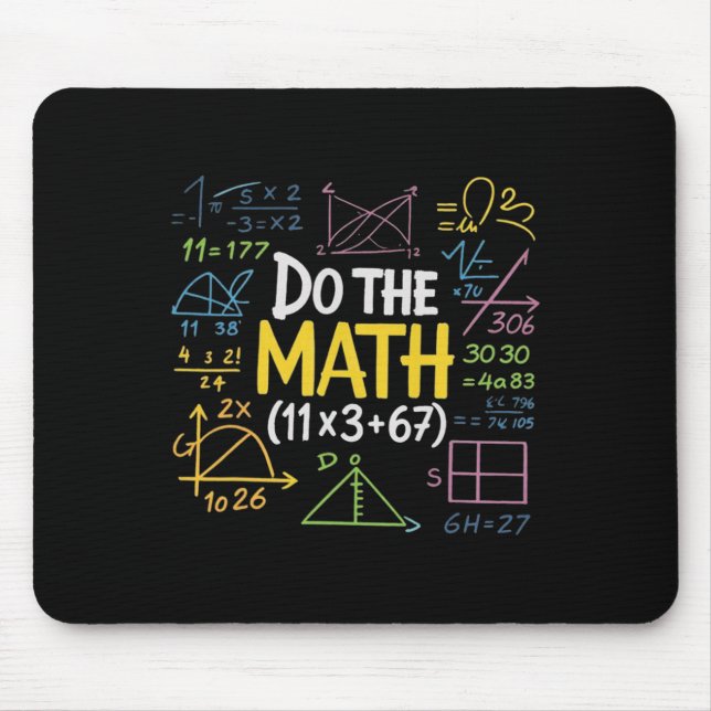 Mousepad Professor de matemática engraçado 6.7 100 dias de  (Frente)