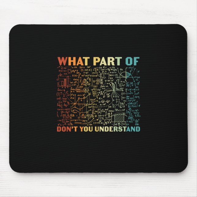 Mousepad Professor De Matemática Que Parte Da Matemática (Frente)