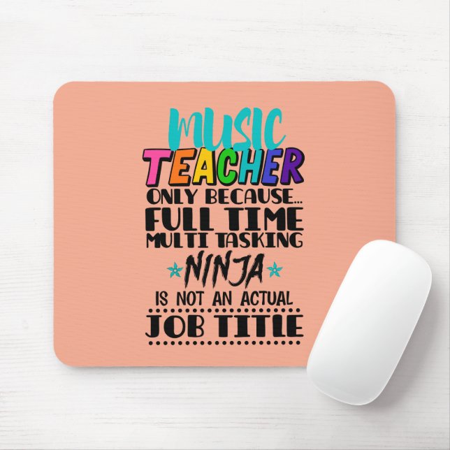Mousepad Professor De Música Apenas Porque Multitarefa De T (Com mouse)
