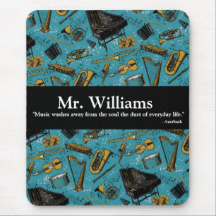 Mousepad Professor De Música, De Volta À Escola, Instrument