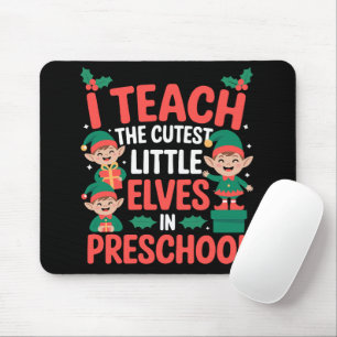 Mousepad Professor de Natal Eu Ensino os Elfos Mais Fofos P