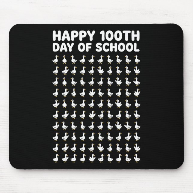 Mousepad Professor de Patos Ganso Contando 100º Dia de Esco (Frente)