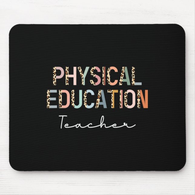 Mousepad Professor de Pe-Leopardo de volta à educação físic (Frente)