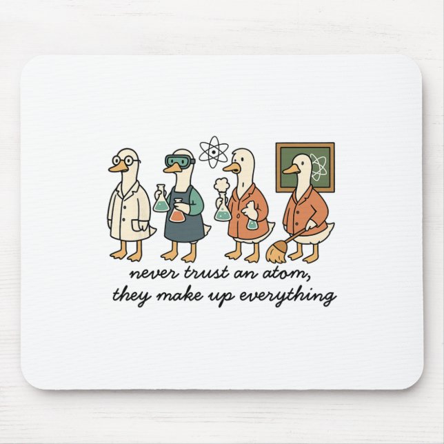 Mousepad Professor de Química de Ciência de Ganso Engraçado (Frente)