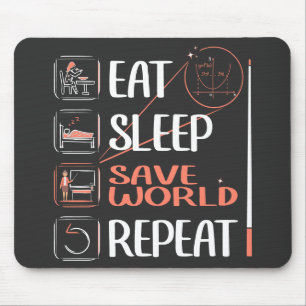 Mousepad Professor de Super Matemática salva o mundo. Obrig