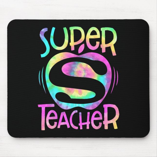 Mousepad Professor De Volta À Escola Apple Tie Dye Engraçad (Frente)