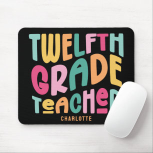 Mousepad Professor do 12º Ano Agradecimento Texto Colorido