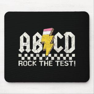 Mousepad Professor do Dia Retro Abcd Rock Test Day Schoo