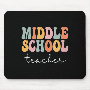 Mousepad Professor do Ensino Médio Retro Groovy Feliz Prime