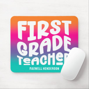 Mousepad Professor do Primeiro Ano Colorido Ombre