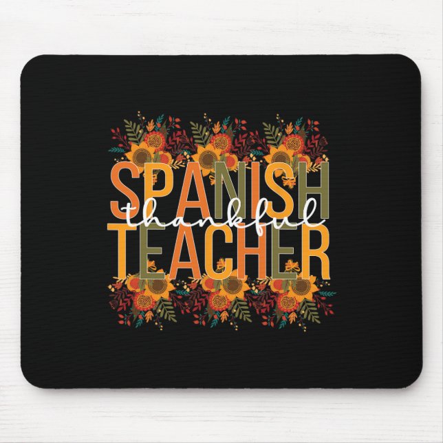 Mousepad Professor espanhol de Ação de Graças - Ação de Gra (Frente)