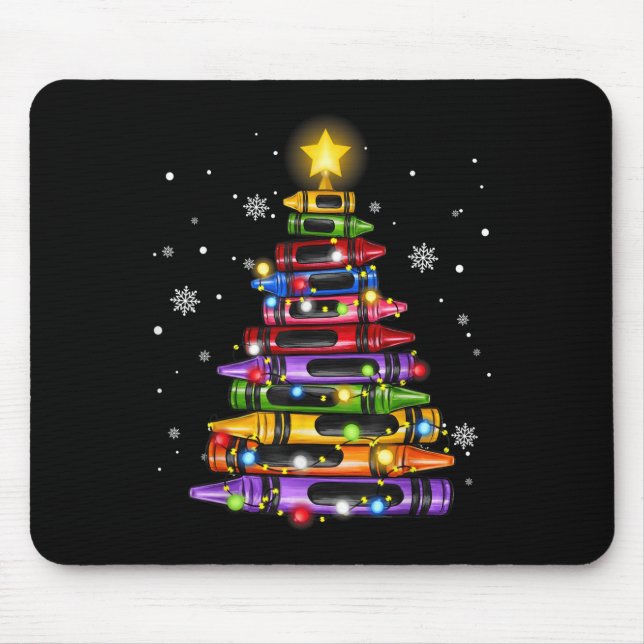 Mousepad Professor Giz de Cera Árvore de Natal Luzes Aluno  (Frente)