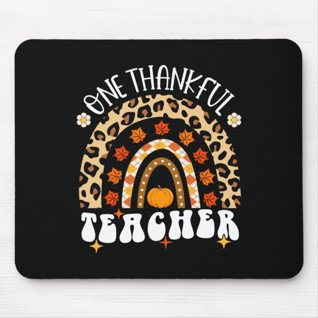 Mousepad Professor Grato Dia de Ação de Graças Arco-íris Le (Frente)