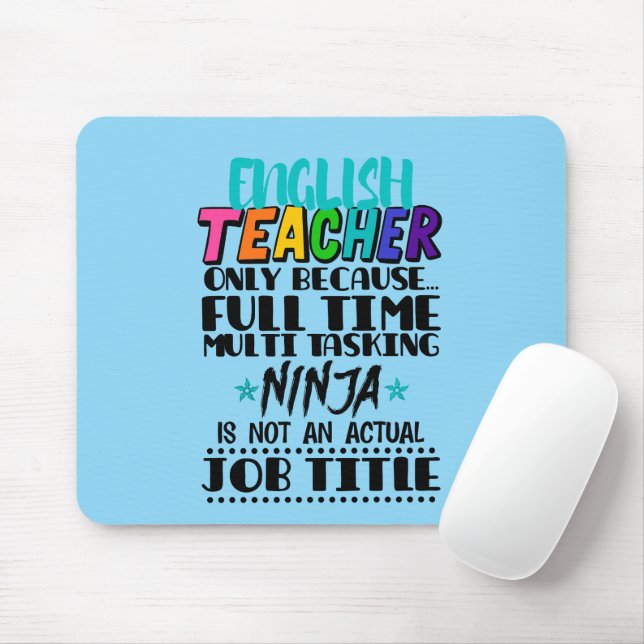 Mousepad Professor Inglês Apenas Porque Multitarefa De Temp (Com mouse)
