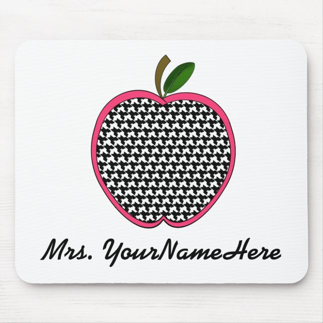Mousepad Professor Mousepad-Houndstooth Apple com guarnição (Frente)