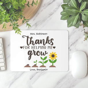 Mousepad Professor Obrigado por Me Ajudar a Crescer Girasso