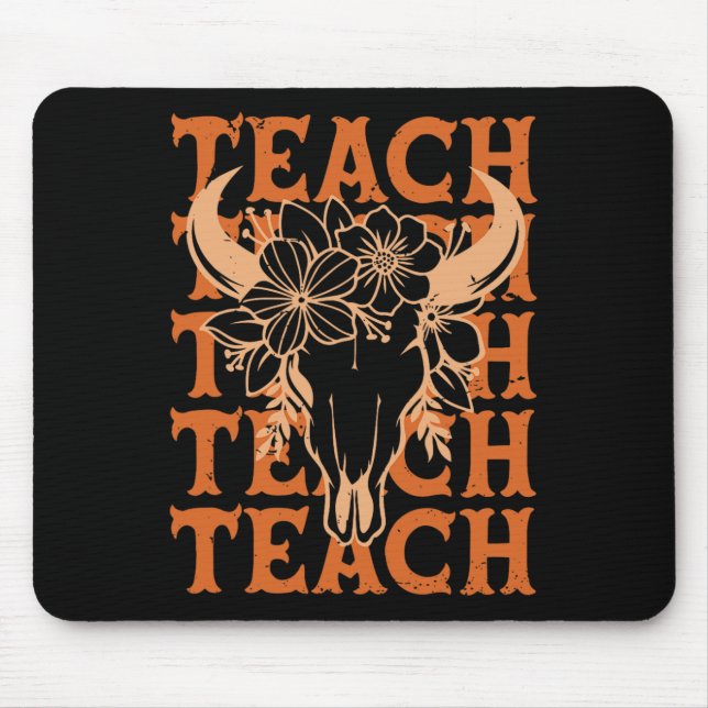 Mousepad Professor Western Boho Faroeste Crânio de Touro By (Frente)