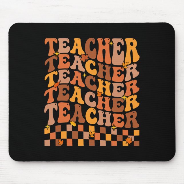 Mousepad Professora Cheia Autumn Vibes De Volta À Escola Ma (Frente)