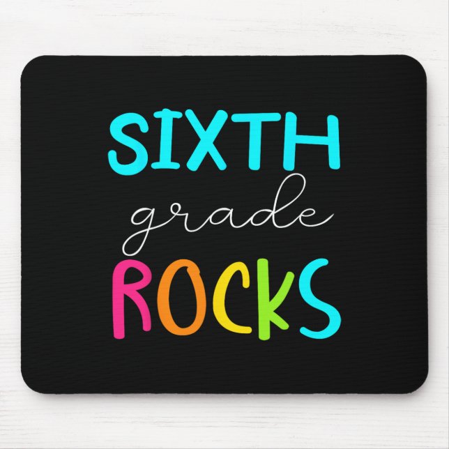 Mousepad Professora da Equipe de Rochas do Sexto Grau - 6 (Frente)