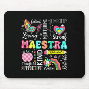 Mousepad Professora de espanhol Maestra volta às aulas prim