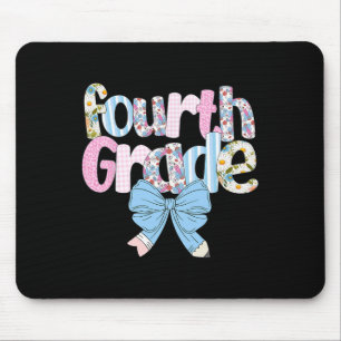 Mousepad Professora de Quarta Série Preppy Azul Floral Coqu