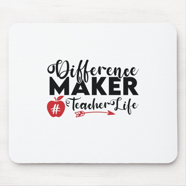 Mousepad Professora Diferença de Arte Geradora Vida de Prof (Frente)