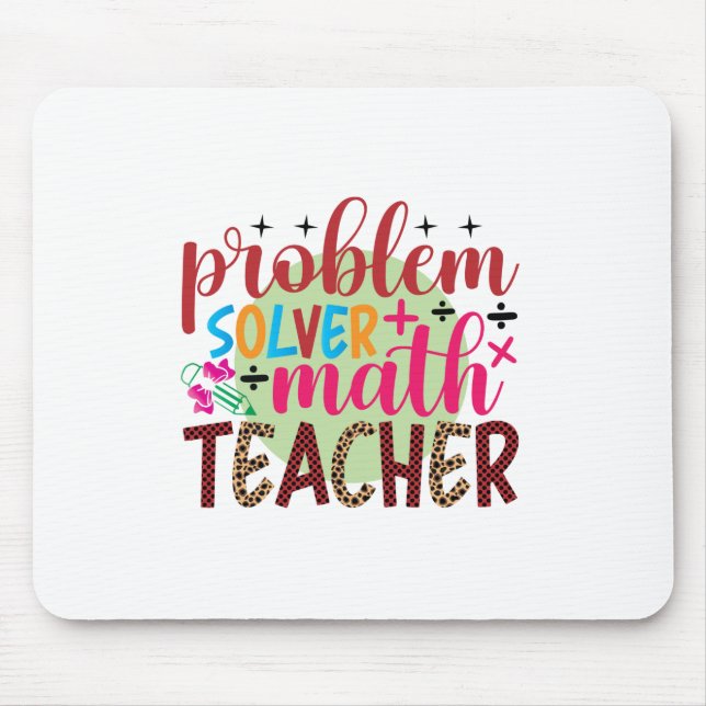 Mousepad Professora do Problema de Arte Solver Professor de (Frente)