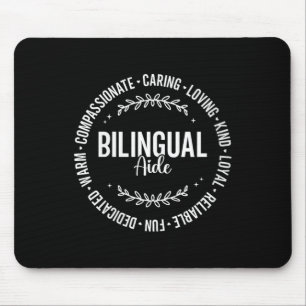 Mousepad Professora Equipe Bilíngue Feminina Volta às Aulas