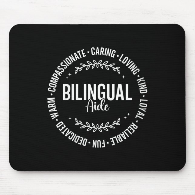 Mousepad Professora Equipe Bilíngue Feminina Volta às Aulas (Frente)