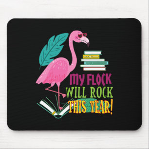 Mousepad Professora Flamingo Meu Relógio Vai Balançar A Esc