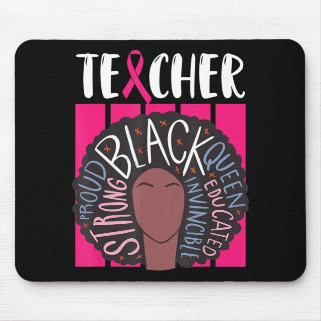 Mousepad Professora Negra Conhecimento do Cancer Materno So (Frente)