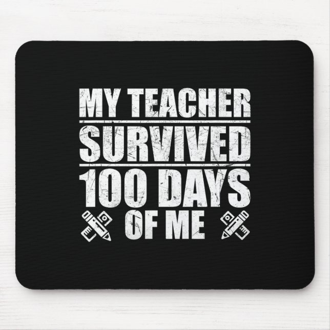 Mousepad Professora Sobreviveu A 100 Dias De Eu Estudioso (Frente)