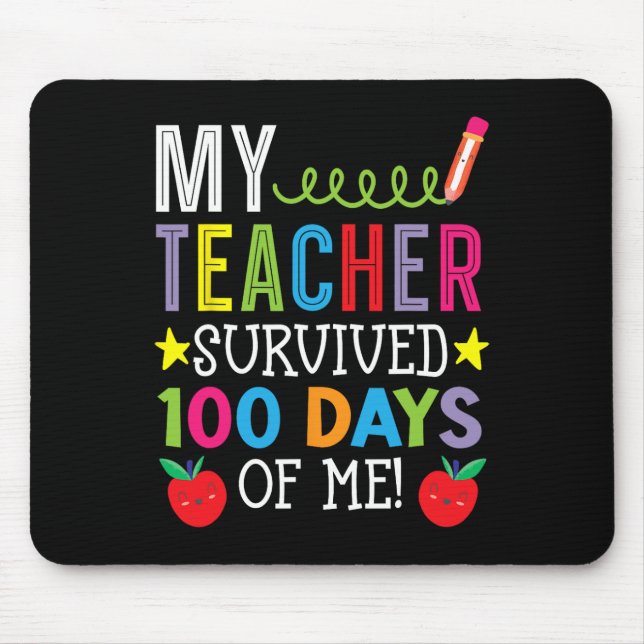 Mousepad Professora Sobreviveu A 100 Dias De Mim Aluno Alun (Frente)