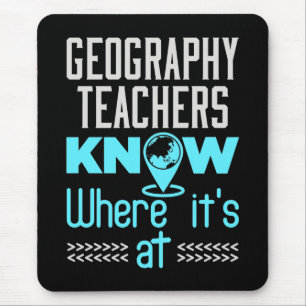 Mousepad Professores de Geografia sabem onde está