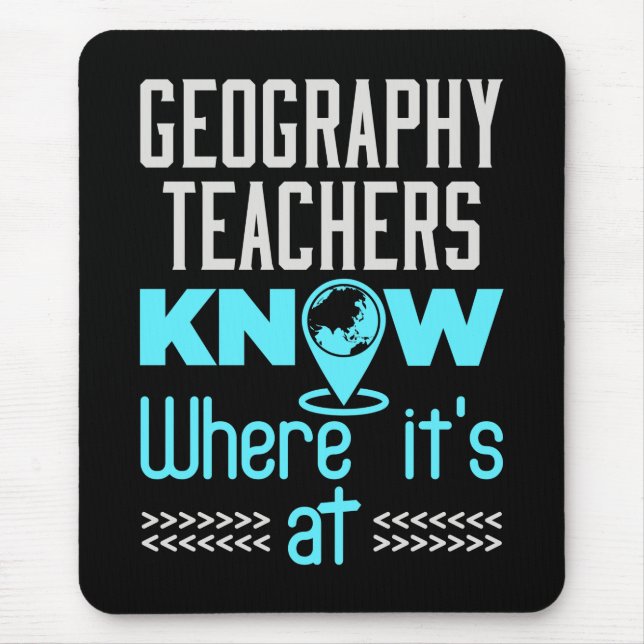 Mousepad Professores de Geografia sabem onde está (Frente)