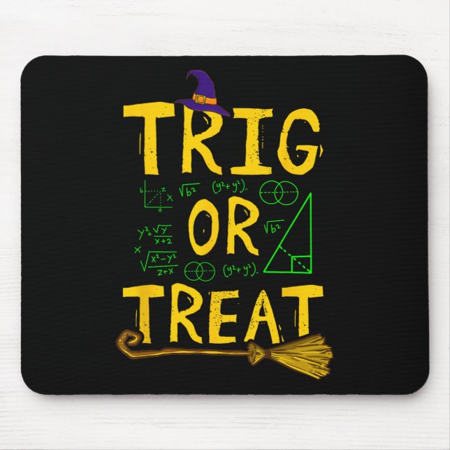 Mousepad Professores De Matemática De Halloween Que Testam  (Frente)