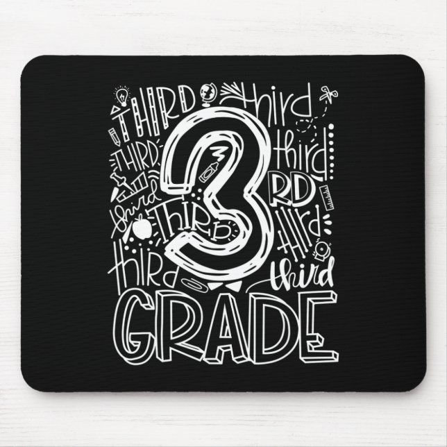 Mousepad Professores De Volta À Escola Típico De Terceiro G (Frente)