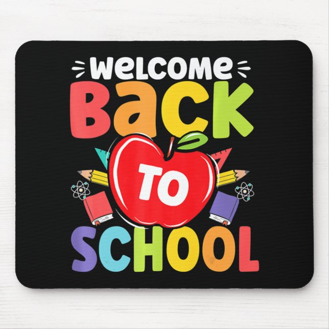 Mousepad Professores Divertidos Estudantes Bem-Vindo À Appl (Frente)