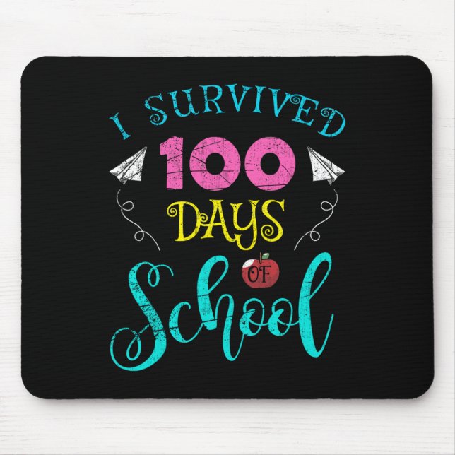 Mousepad Professores Divertidos Estudantes Eu Sobrevivi 100 (Frente)