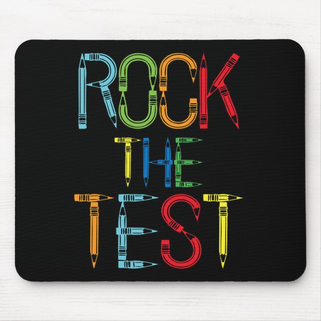 Mousepad Professores do Dia de Teste do Professor Engraçado (Frente)