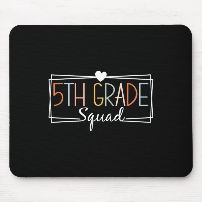 Mousepad Professores do Quinto Grau Quadrado Crianças 5 de  (Frente)