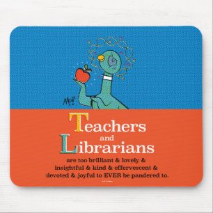 Mousepad Professores e Bibliotecários Pombos