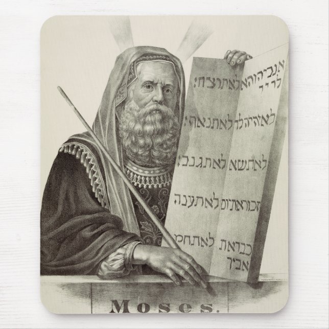 Mousepad Profeta Moisés com as Tábuas da Lei (Frente)