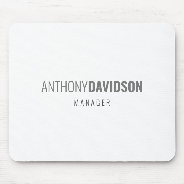 Mousepad Profissional Elegante Minimalista Moderno (Frente)