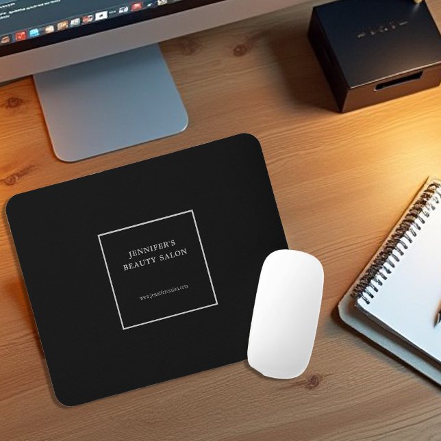 Mousepad Profissional moderno de promocional cinza preto (Modern minimalist black gray promotional professional mouse pad.)