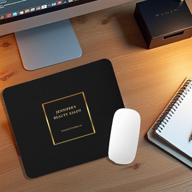Mousepad Profissional moderno de promocional de ouro negro (Modern black gold promotional professional mouse pad.)